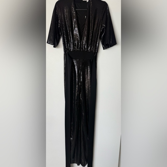 GALVAN- galaxy black sequin jumpsuit! US 2- NWT sold out everywhere!! - Picture 5 of 14